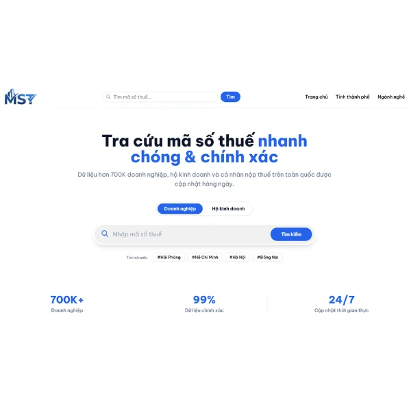 Nền tảng tra mã số thuế